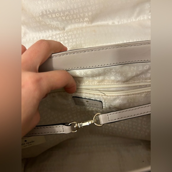 Kate Spade Laurel Magnolia Leather Purse Taupe Beige Classic - Picture 6 of 11